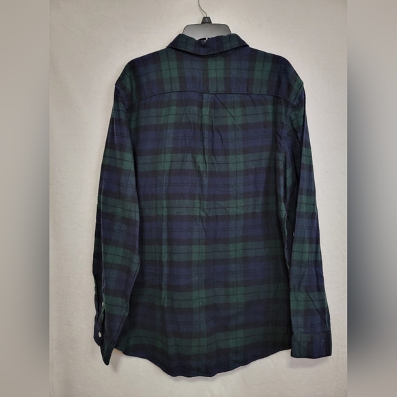 Men's GAP Standard Fit Long Sleeve Shirt, Blue/Green Plaid, Extra Large, NWT - Picture 5 of 7